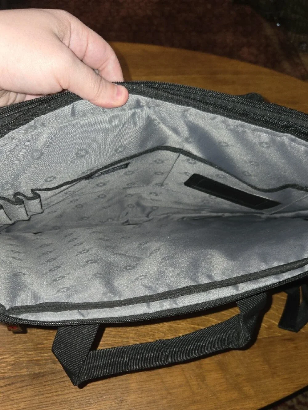 SwissGear Black Padded Laptop Briefcase with Top Handles